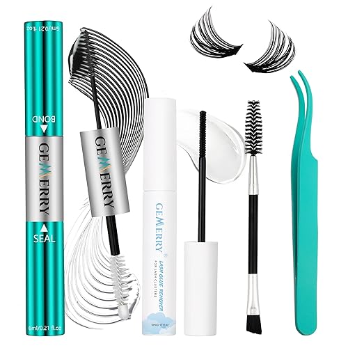 Gemerry 3 Pcs Lash Kit With Bond, Seal, Tweezers & Remover - Waterproof Lash Glue Tools