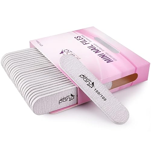 Pana 25Pcs Mini Zebra Nail Files 100/100 Grit - Emery Board Manicure Pedicure Tool