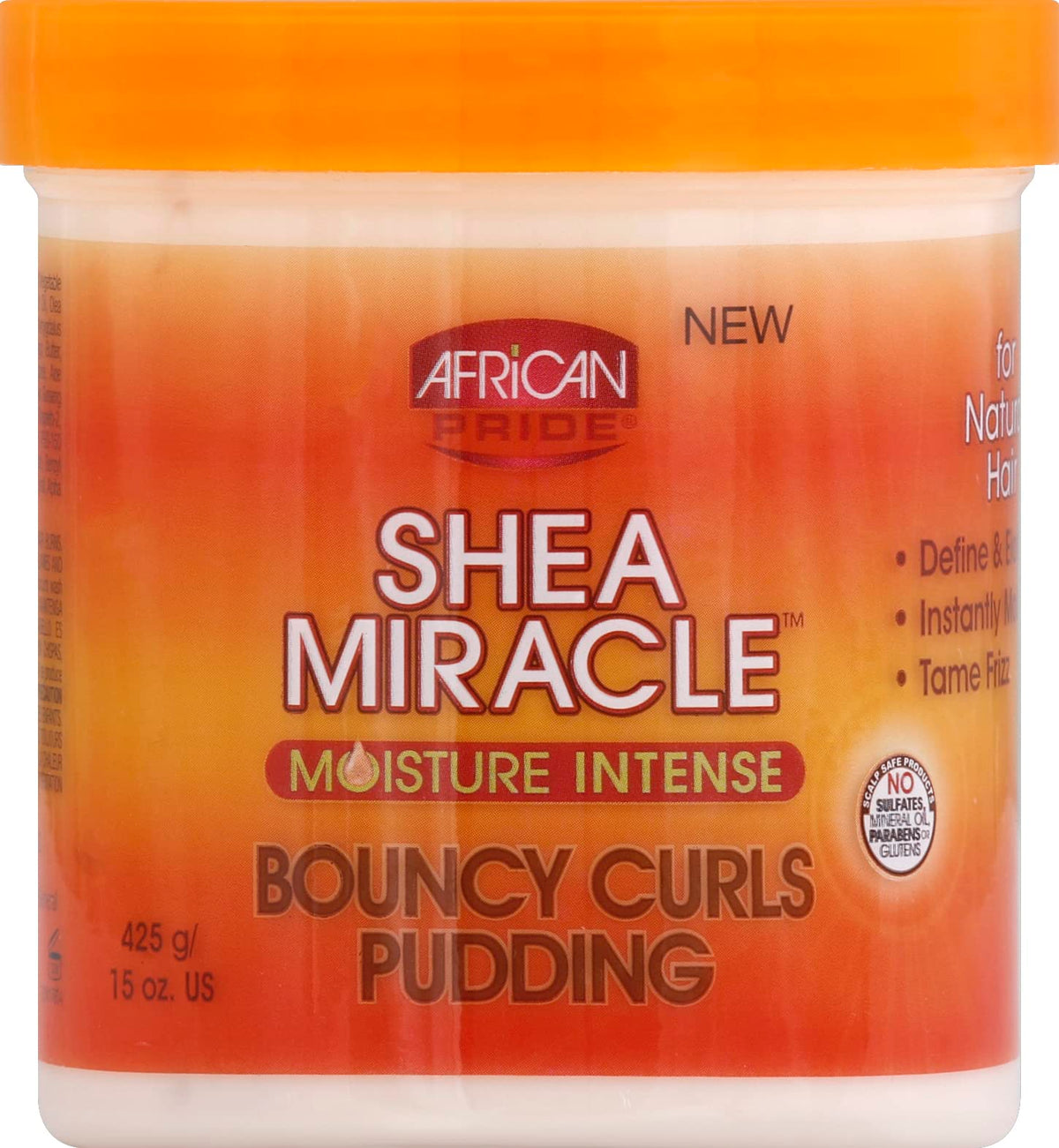 African Pride Shea Miracle Bouncy Curls Pudding, 15Oz - Moisturizing Curl Cream For Defined Curls