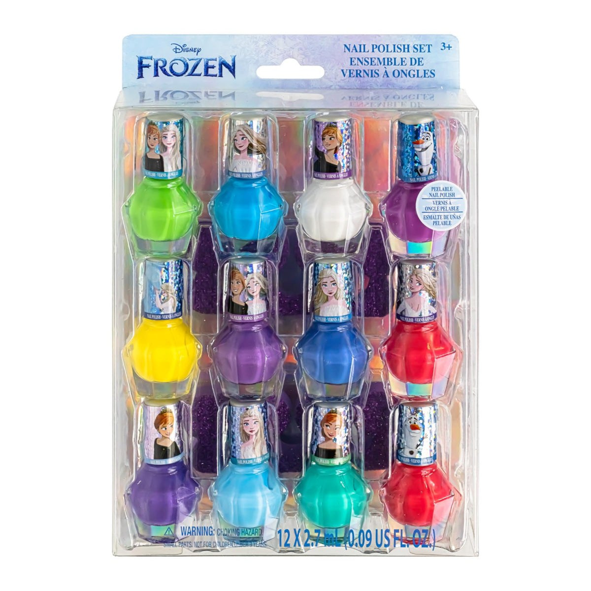 Townley Girl Disney Frozen Nail Polish Gift Set - Non-Toxic Peel-Off, 14 Colors For Kids