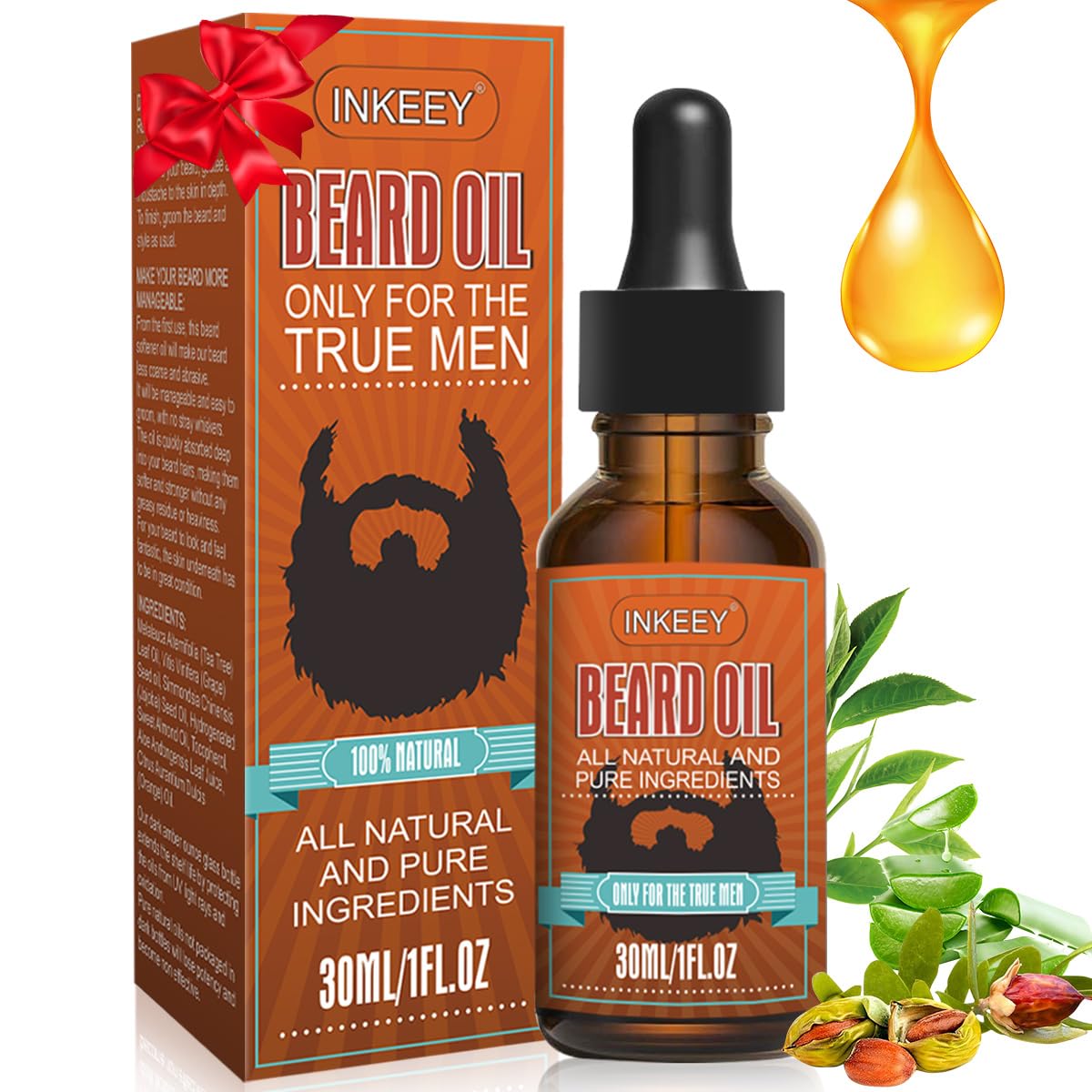 Myr Beard Growth Oil - Jojoba & Almond Oil Beard Conditioner, Softener & Moisturizer, 1 Fl Oz