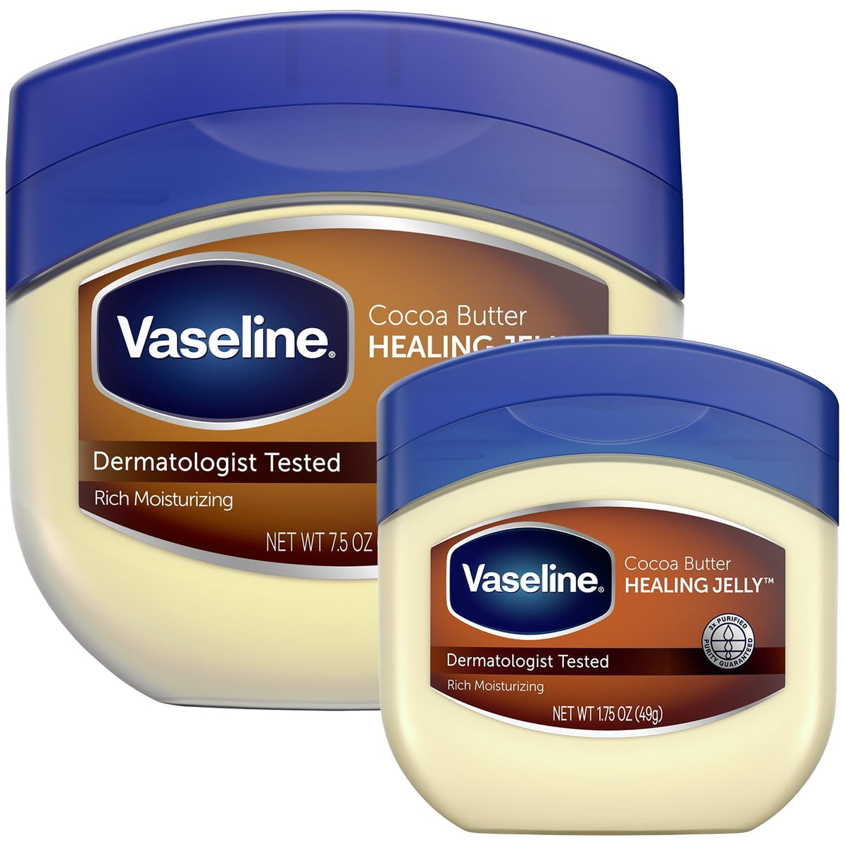 Vaseline Cocoa Butter Healing Jelly Bundle, 2-Pack, Dermatologist-Recommended Skin Protectant