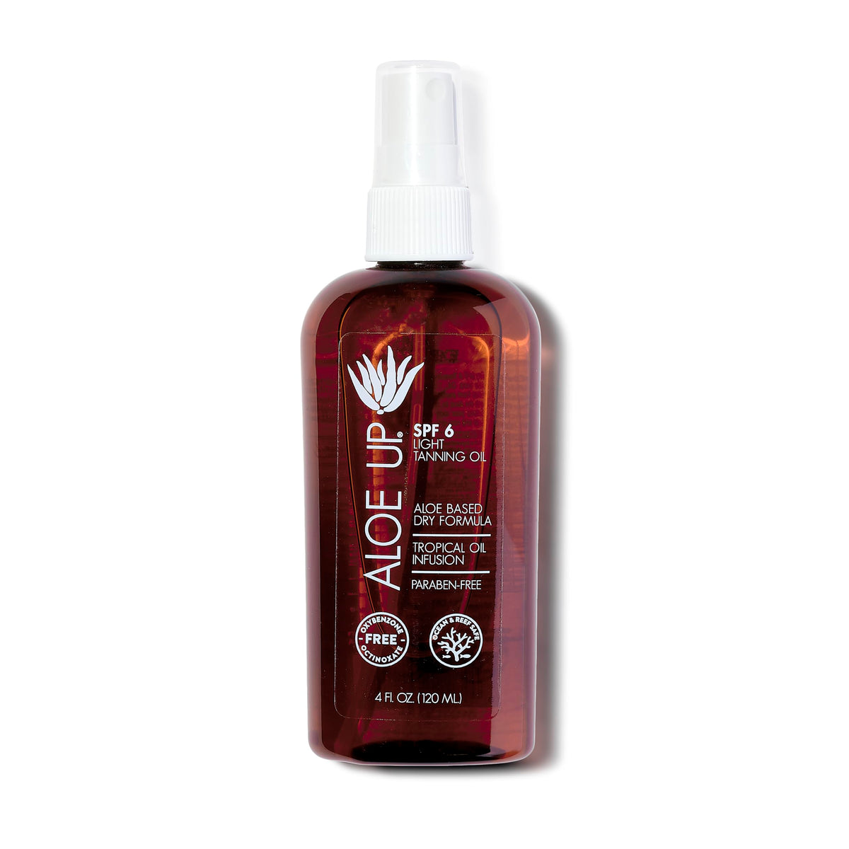 Aloe Up Aloe Vera Light Tanning Oil Spf 6 - Quick Absorb, Reef Friendly, Tropical Scent, 4 Oz