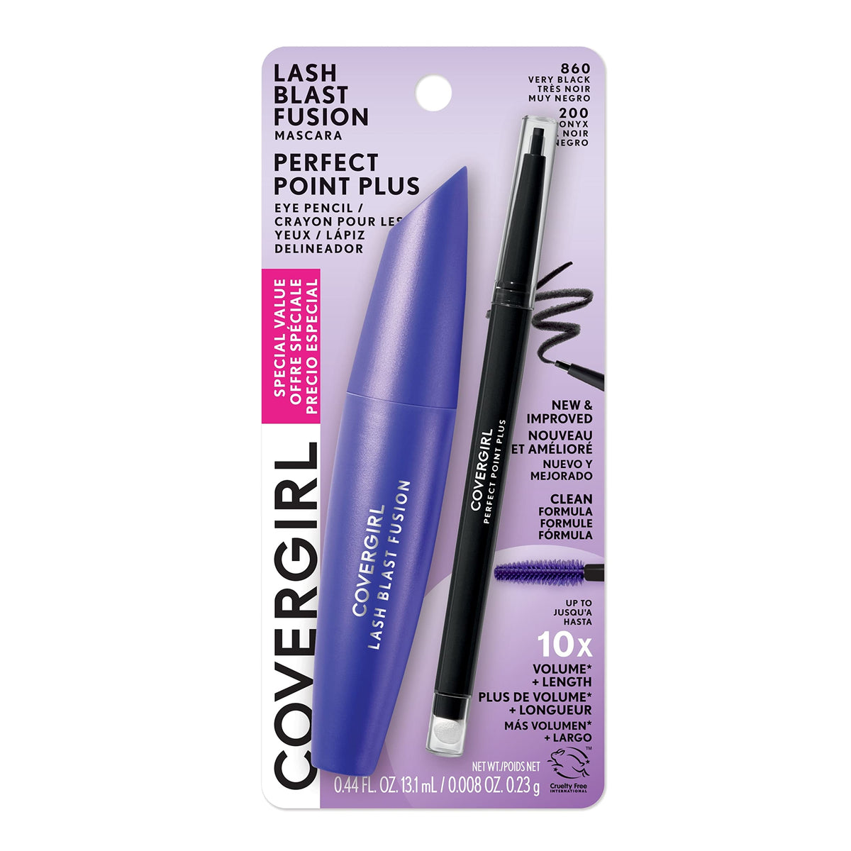 Covergirl Lash Blast Fusion Mascara & Perfect Point Plus Eyeliner - Very Black & Black Onyx