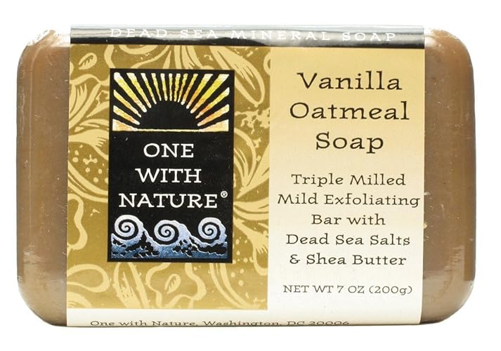 One With Nature Vanilla Oatmeal Soap - 4 Count Pack, Moisturizing & Gentle Cleanser