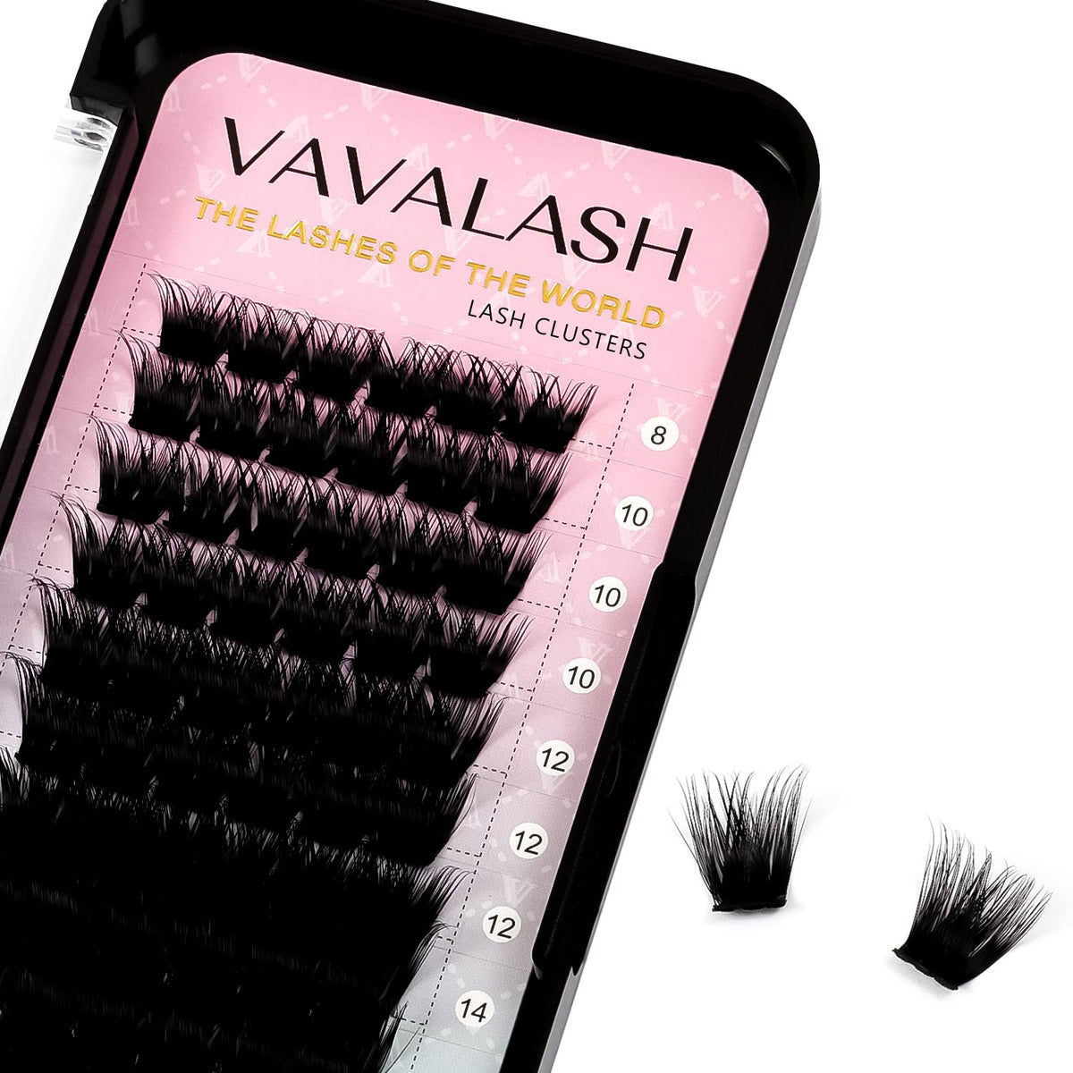 VAVALASH 72 PCS Eyelash Cluster Extensions - Light & Soft C/D Curl 12mm Mega Volume Lashes