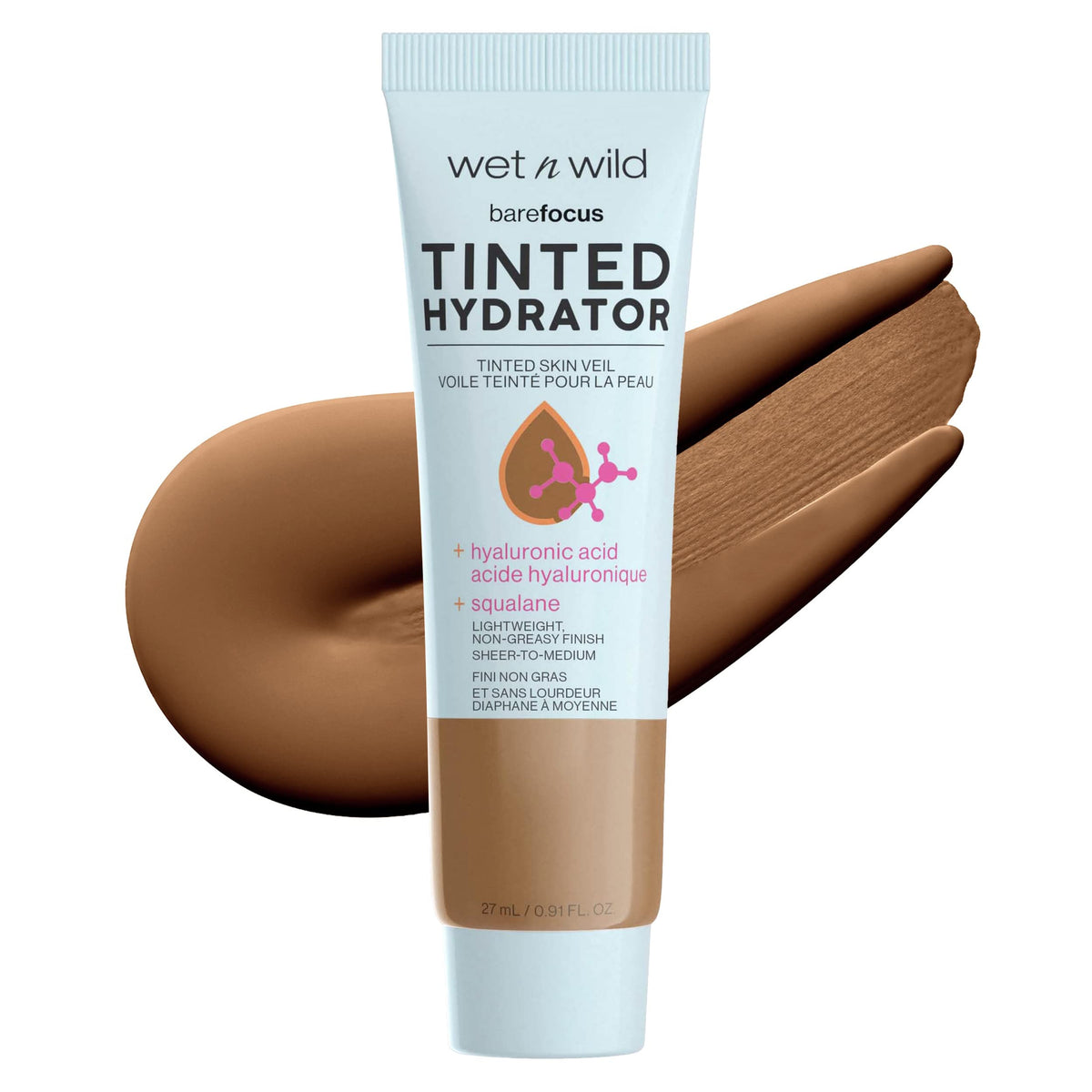 Wet N Wild Bare Focus Tinted Hydrator, Deep - Oil-Free, Moisturizing, Sheer To Medium Coverage