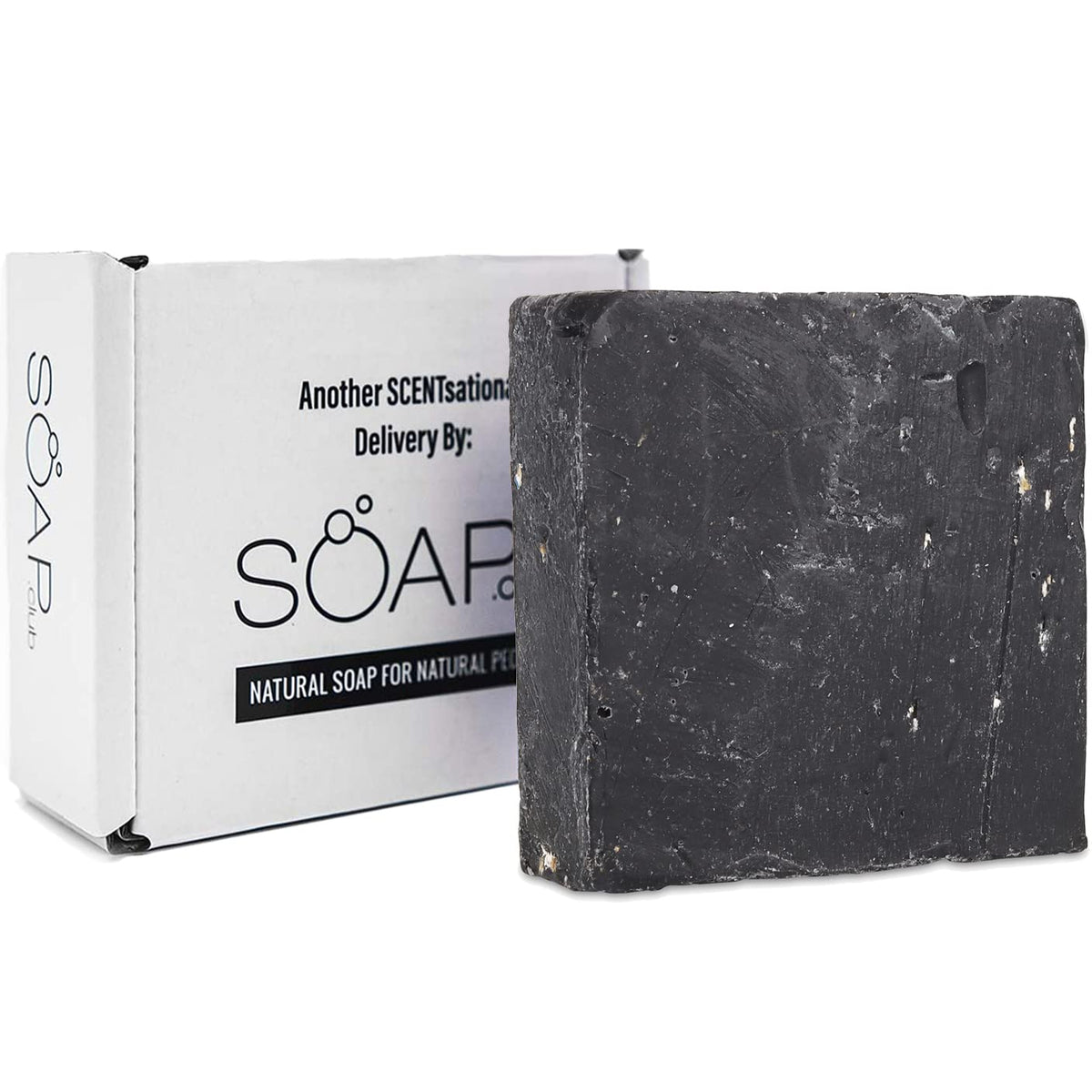 Dead Sea Natural Bar Soap By Soap.Club - Handmade Black Soap With Charcoal & Salt, 5 Oz