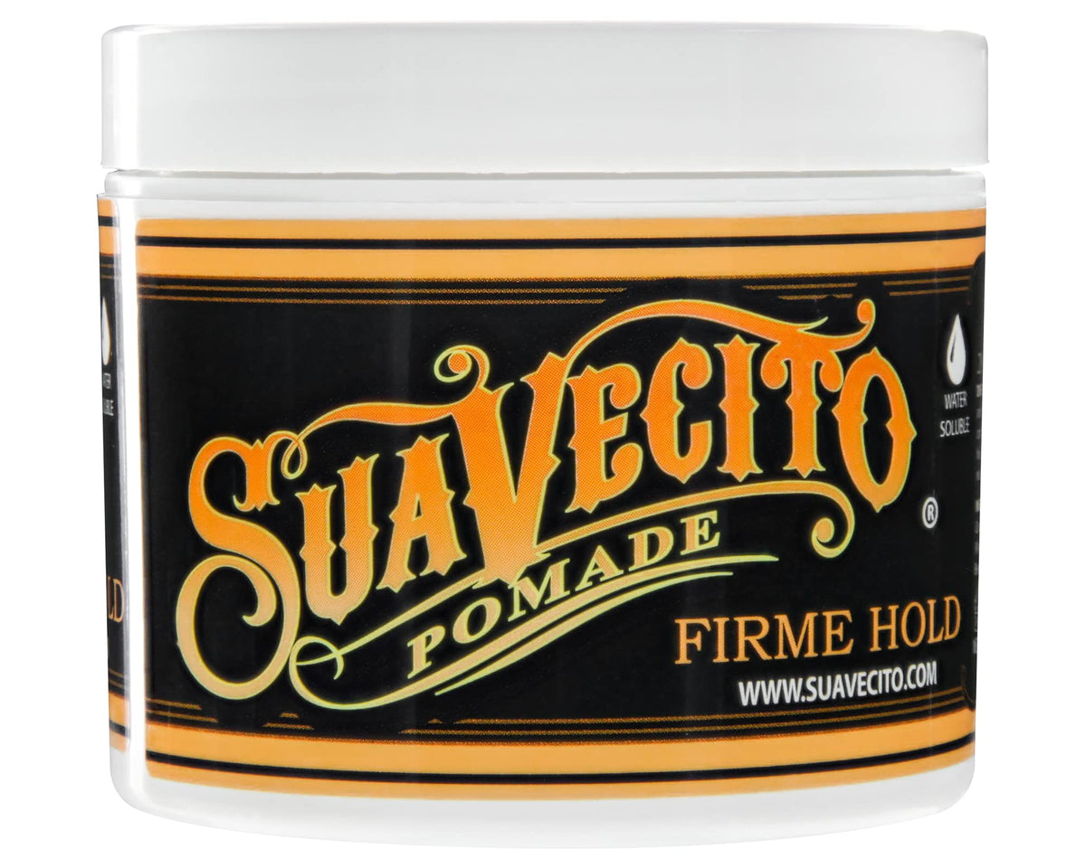 Suavecito Pomade Firme Hold 4 Oz - Strong Hold Hair Gel For Men, Medium Shine, Easy Wash Out