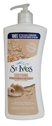 St. Ives Oatmeal & Shea Butter Body Lotion 21 Oz - Naturally Soothing Skincare (Pack Of 3)