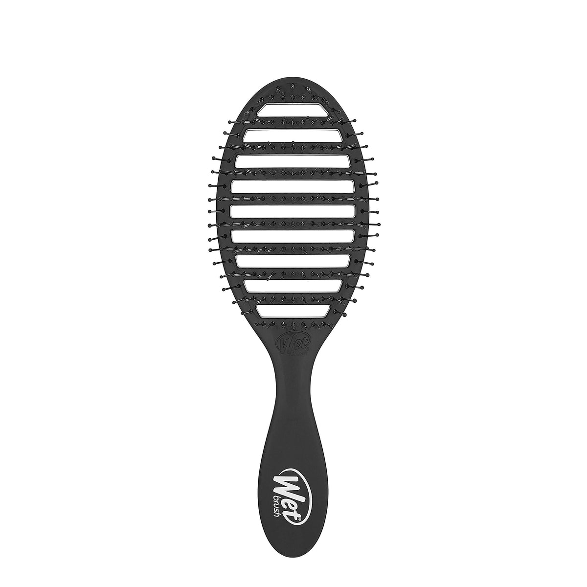 Wet Brush Speed Dry Vented Hair Brush, Black - Heatflex Bristles, Ergonomic Handle, Pain-Free Care