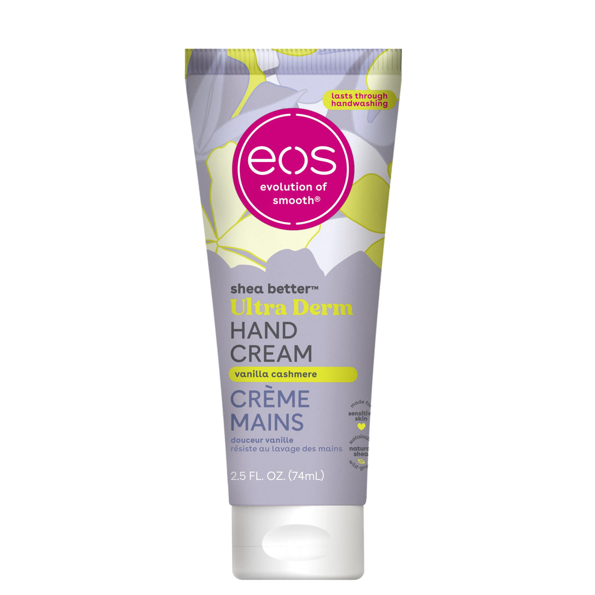 Eos Shea Better Hand Cream - Vanilla Cashmere, 2.5 Oz, Instant Hydration & Protection