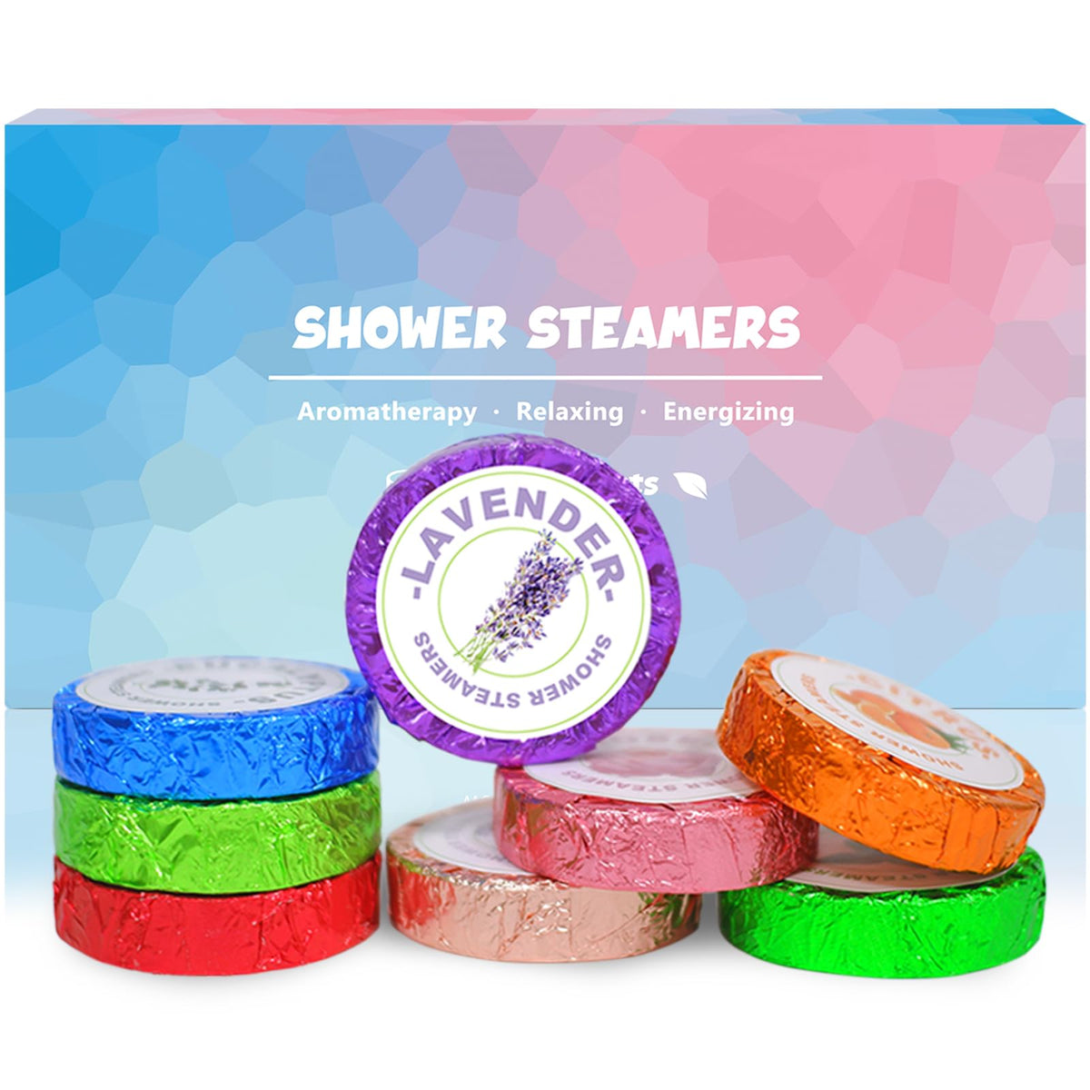 Xss Aromatherapy Shower Steamers - 8 Pack Essential Oil Bombs For Stress Relief & Self-Care