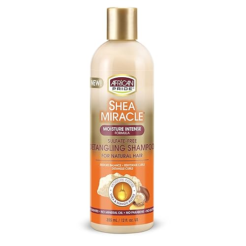 African Pride Shea Butter Miracle Detangling Shampoo - 12 Oz, Pack Of 2