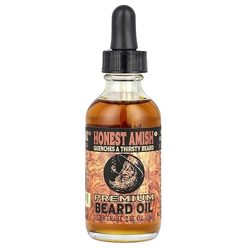 Honest Amish Premium Beard Oil - 2 Fl Oz - Nourishing, All-Natural Beard Care