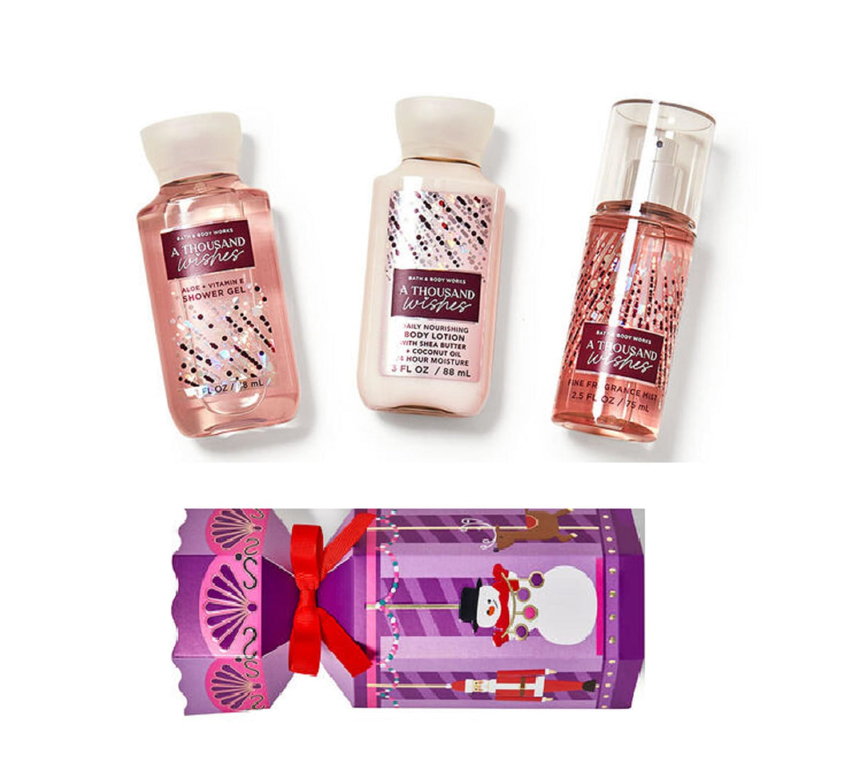 Bath & Body Works A Thousand Wishes Mini Gift Box Set - Lotion, Gel & Mist, 3 Fl Oz