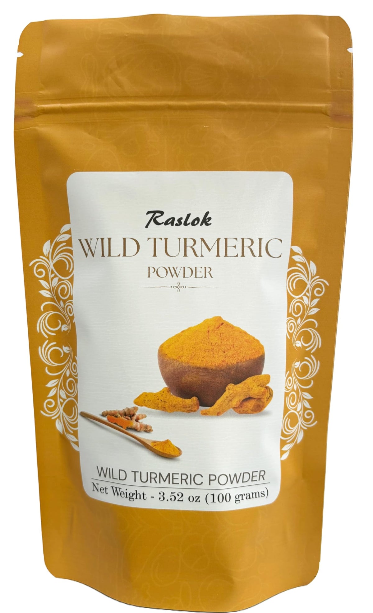 Raslok Wild Turmeric Powder, Amba Haldi, Chemical Free, 3.52 Oz - Face Packs & Masks