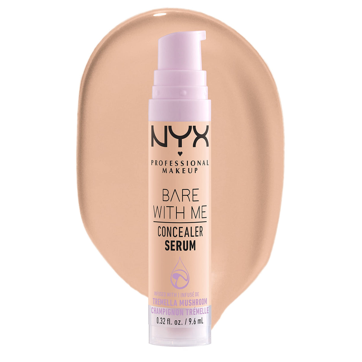 NYX Professional Makeup Bare With Me Concealer Serum, 03 Vanilla, Medium Coverage, 9.6ml