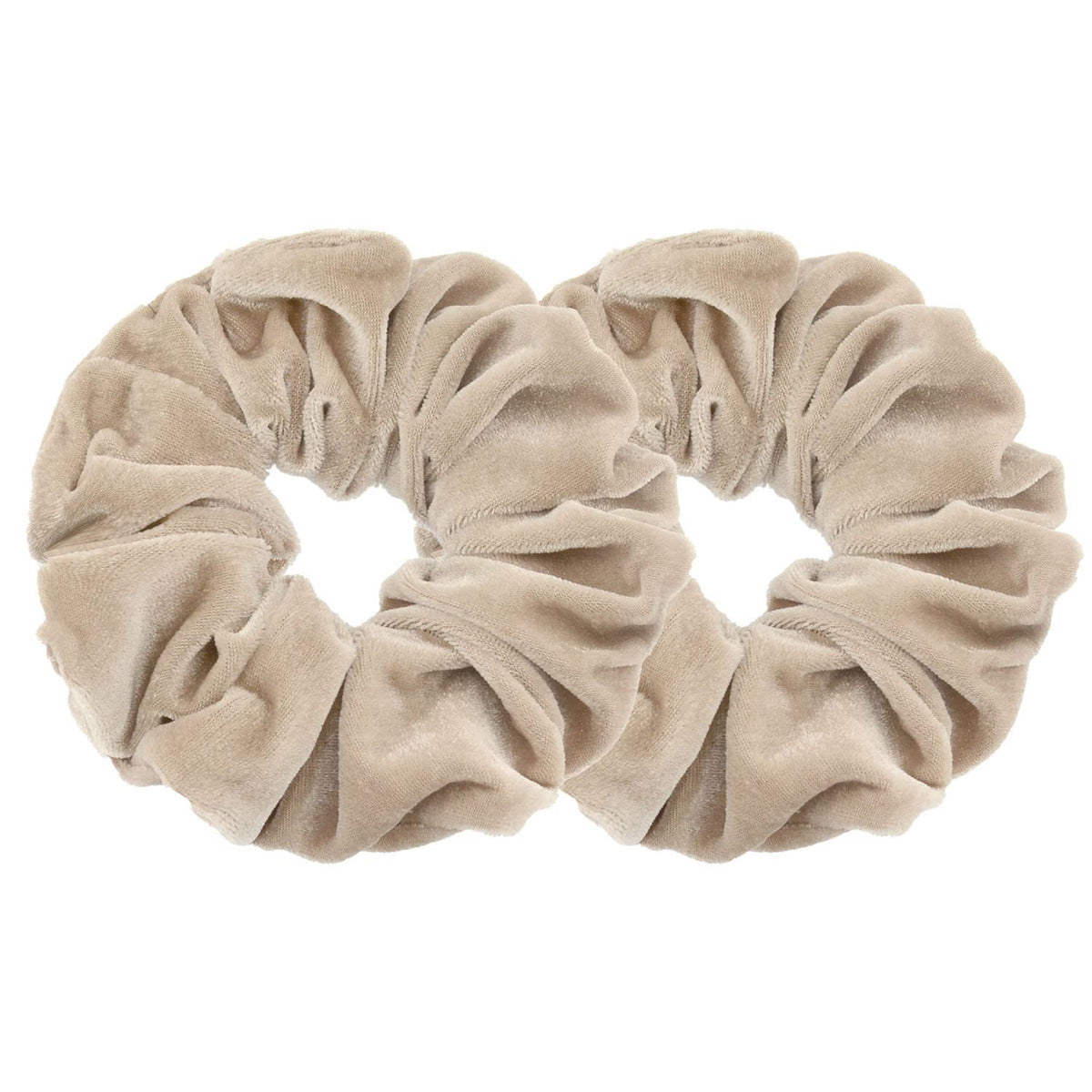 PIDOUDOU 2 Pcs Large Scrunchies for Thick Hair - Taupe Rubber Hair Ties Accessories