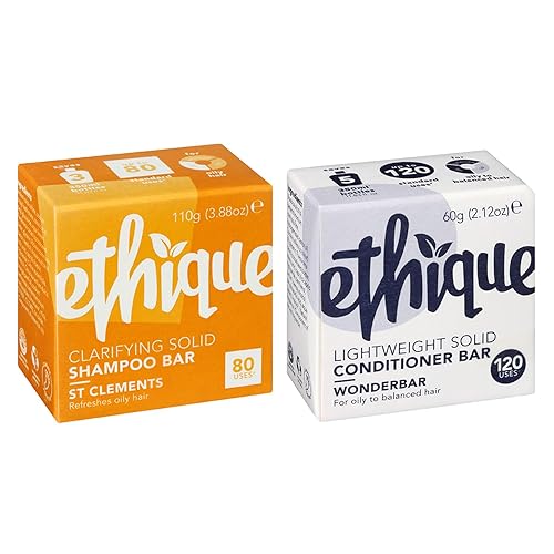 Ethique Goodbye Grease Shampoo & Conditioner Bar Giftpack - Vegan, Eco-Friendly, 6 Oz Set Of 2