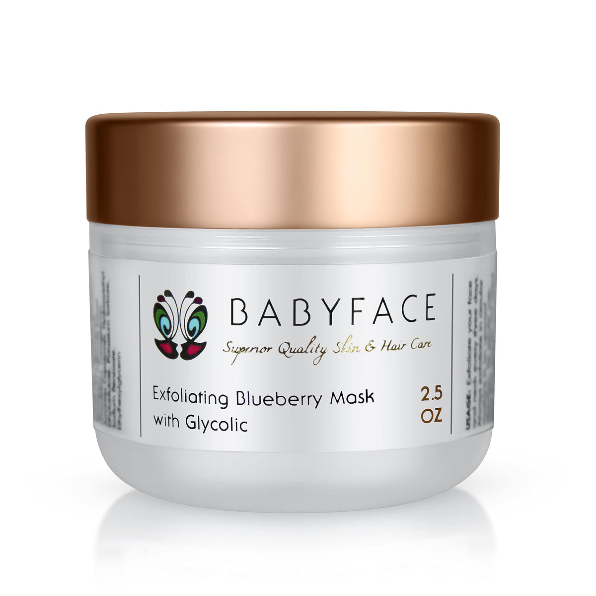 Babyface Blueberry Oxygen Mask - Anti-Oxidant Exfoliating Facial For Dull Skin, 2.5 Oz