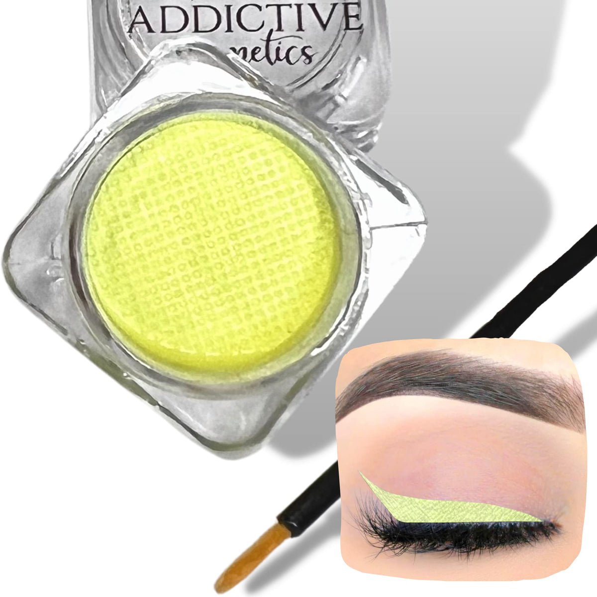 Addictive Cosmetics Wet Liners Parent - Water Activated Cake Eyeliner, Soft Yellow, Vegan, Long-Lasting