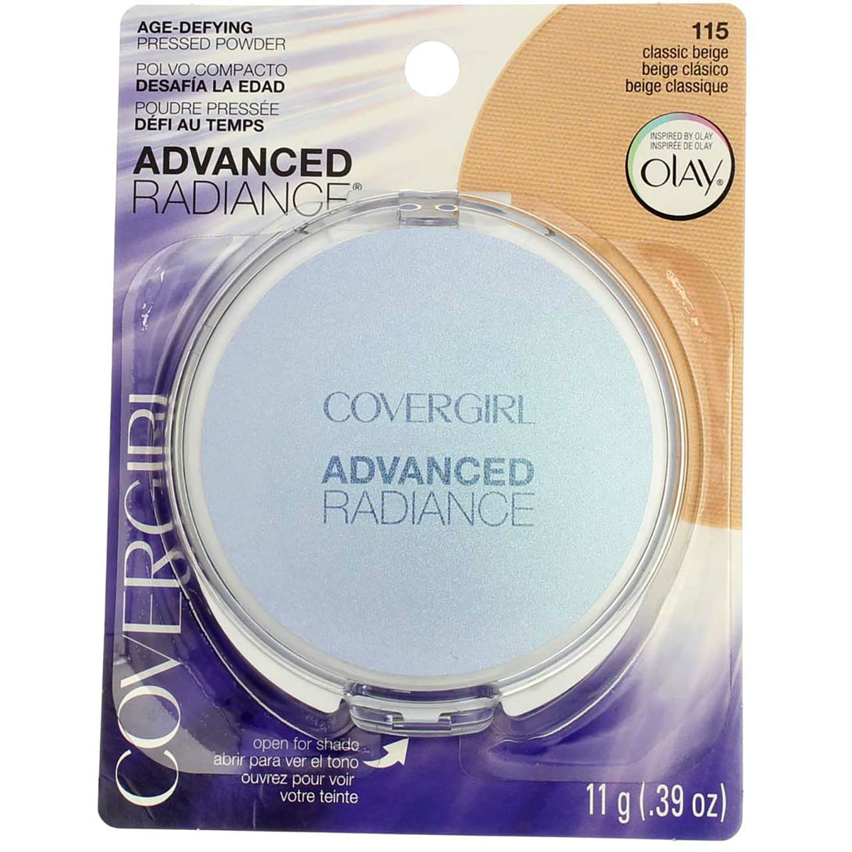 Covergirl Advanced Radiance Pressed Powder - Classic Beige (115) - 2 Pack, 0.39 Oz