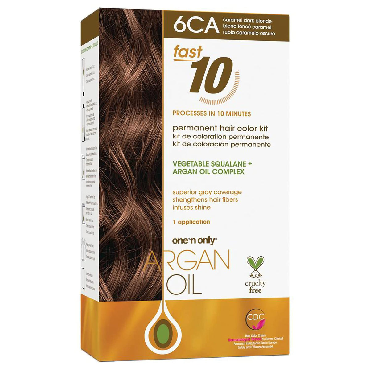 One n Only Argan Oil Fast 10 Permanent Hair Color Kit 6CA Caramel Dark Blonde  Gray Hair Coverage in 10 Minutes  Helps Maintain