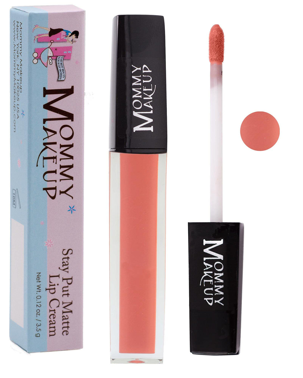 Mommy Makeup Stay Put Matte Lip Cream - Kiss-Proof, Waterproof, Long Lasting In Mary Ann 0.12Oz