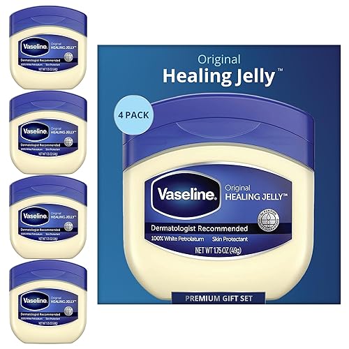 Vaseline Petroleum Jelly 4-Pack, 1.75 Oz Each - Dermatologist Recommended Skin Protectant