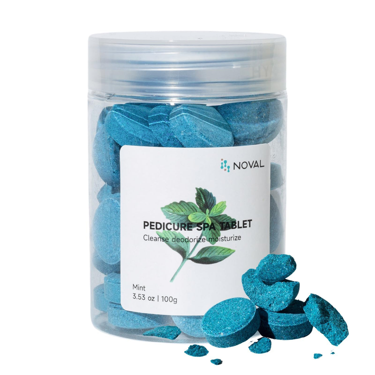 Noval Mint Pedicure Foot Soak Tablets - 100G Skin Softening Spa Supplies