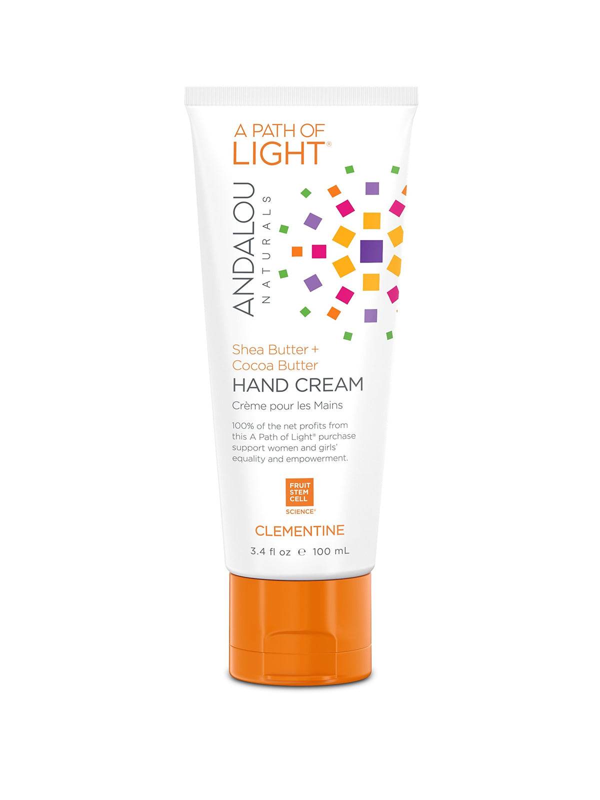 Andalou Naturals Clementine Hand Cream, 3.4 Oz - Hydrating & Nourishing Moisturizer