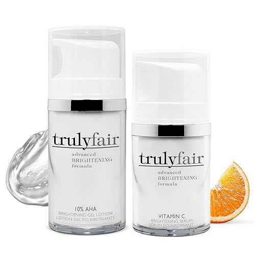 Truly Fair Face Brightening Kit – Aha Gel Lotion & Vitamin C Serum – Anti-Wrinkle, Paraben-Free