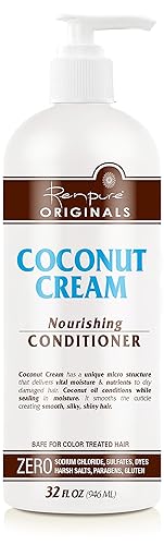 Renpure Coconut Cream Nourishing Conditioner, 32 Oz - Hydrating & Repairing Hair Care