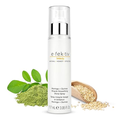 E.Fek.Tiv Beauty Moringa Plus Quinoa Shine Spray - Heat Protectant, Vegan, Travel-Size, 3.95