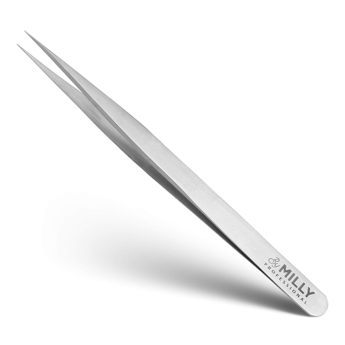 By MILLY Eyelash Extension Tweezers - Precision Titanium Coated Stainless Steel, 14 cm