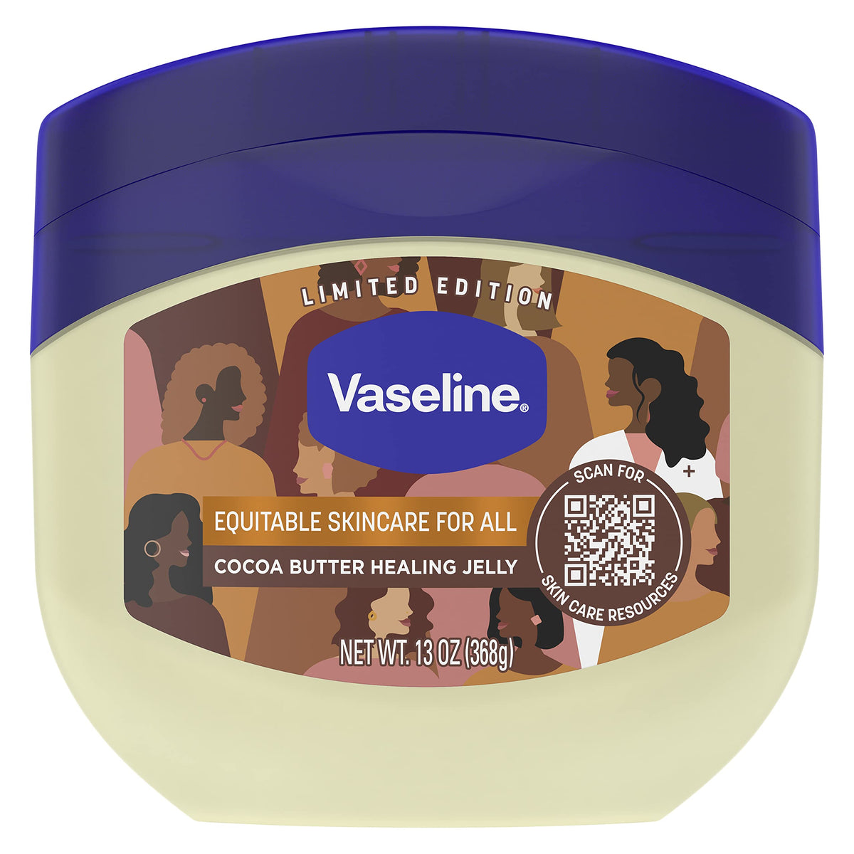 Vaseline Cocoa Butter Healing Jelly Moisturizer For Dry Cracked Skin, 13 Oz Hypoallergenic