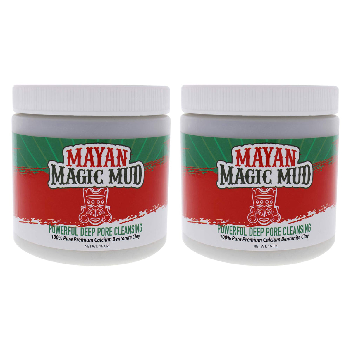 Mayan Magic Mud Powerful Deep Pore Cleansing Calcium Bentonite Clay  Natural Face Mask Peel For Men And Women  USA Made Full F