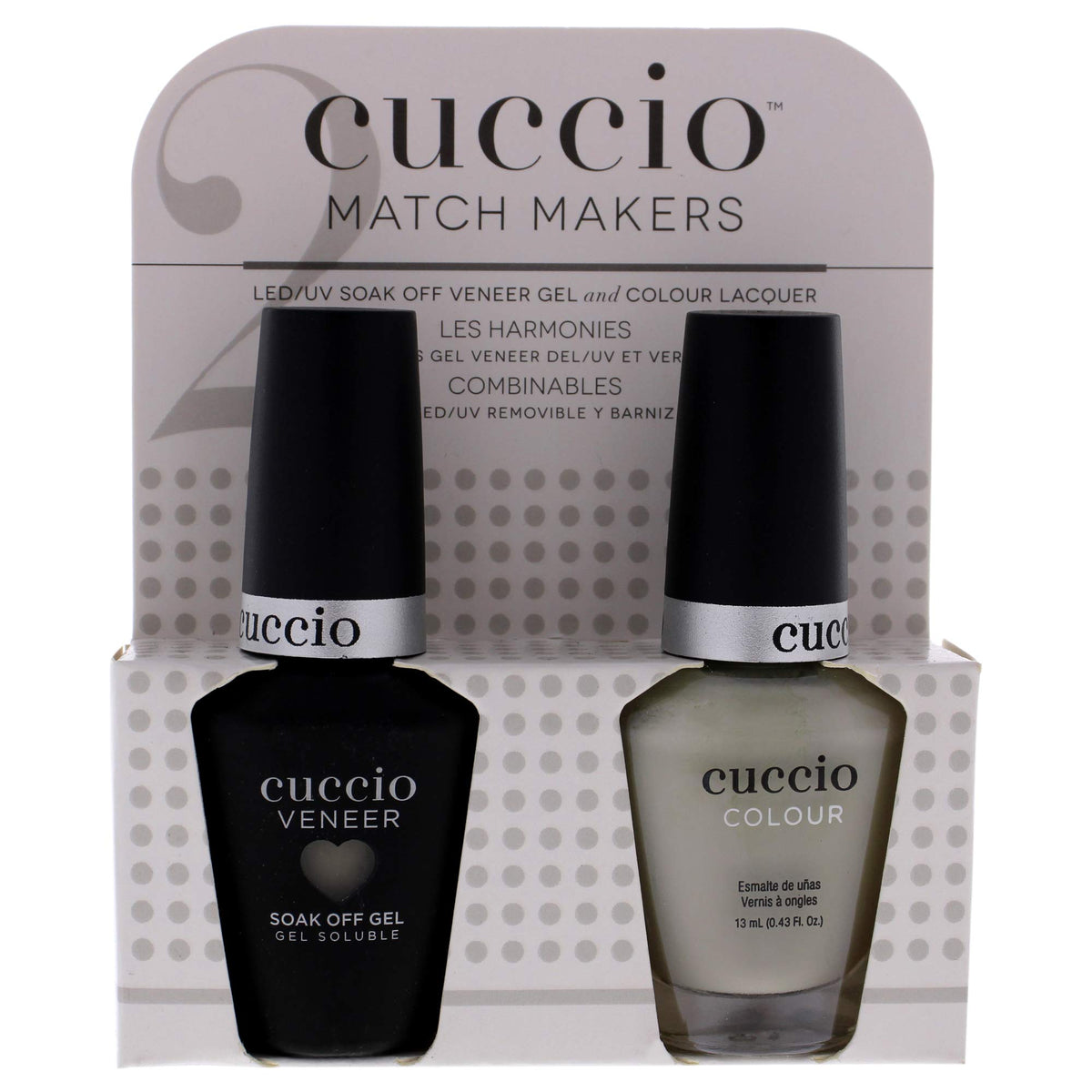 Cuccio Matchmaker Hair Toss Green Nail Lacquer & Gel Polish - Long Lasting, Cruelty-Free, 0.43 oz