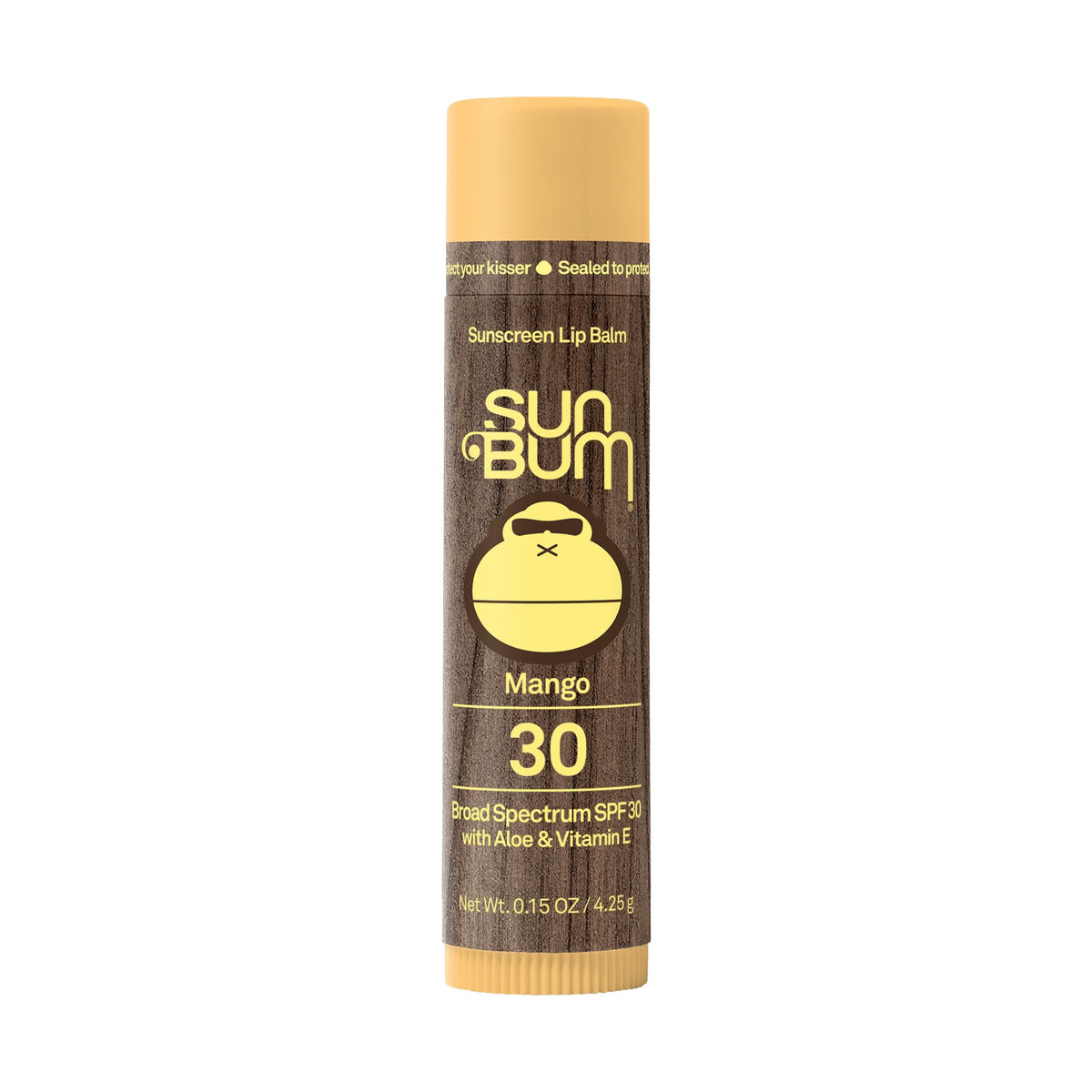 Sun Bum Spf 30 Mango Lip Balm - Vegan, Cruelty Free, Moisturizing With Aloe & Vitamin E, 0.