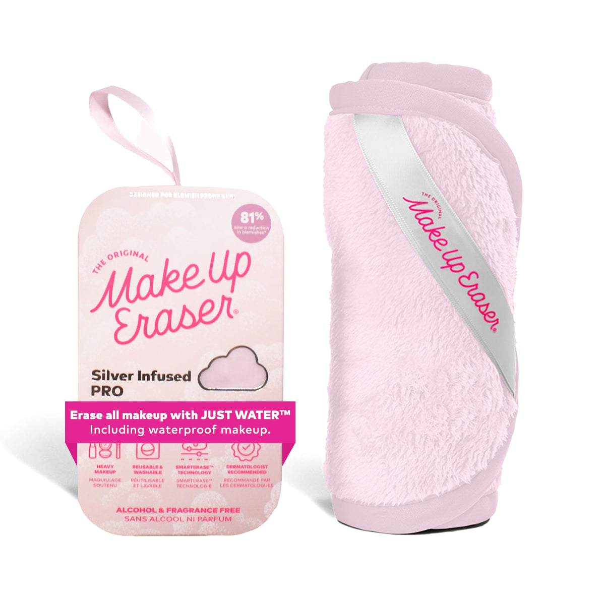 Makeup Eraser Pro - Silver Infused Makeup Remover Cloth, Effortless All-Makeup Removal, 1Ct.