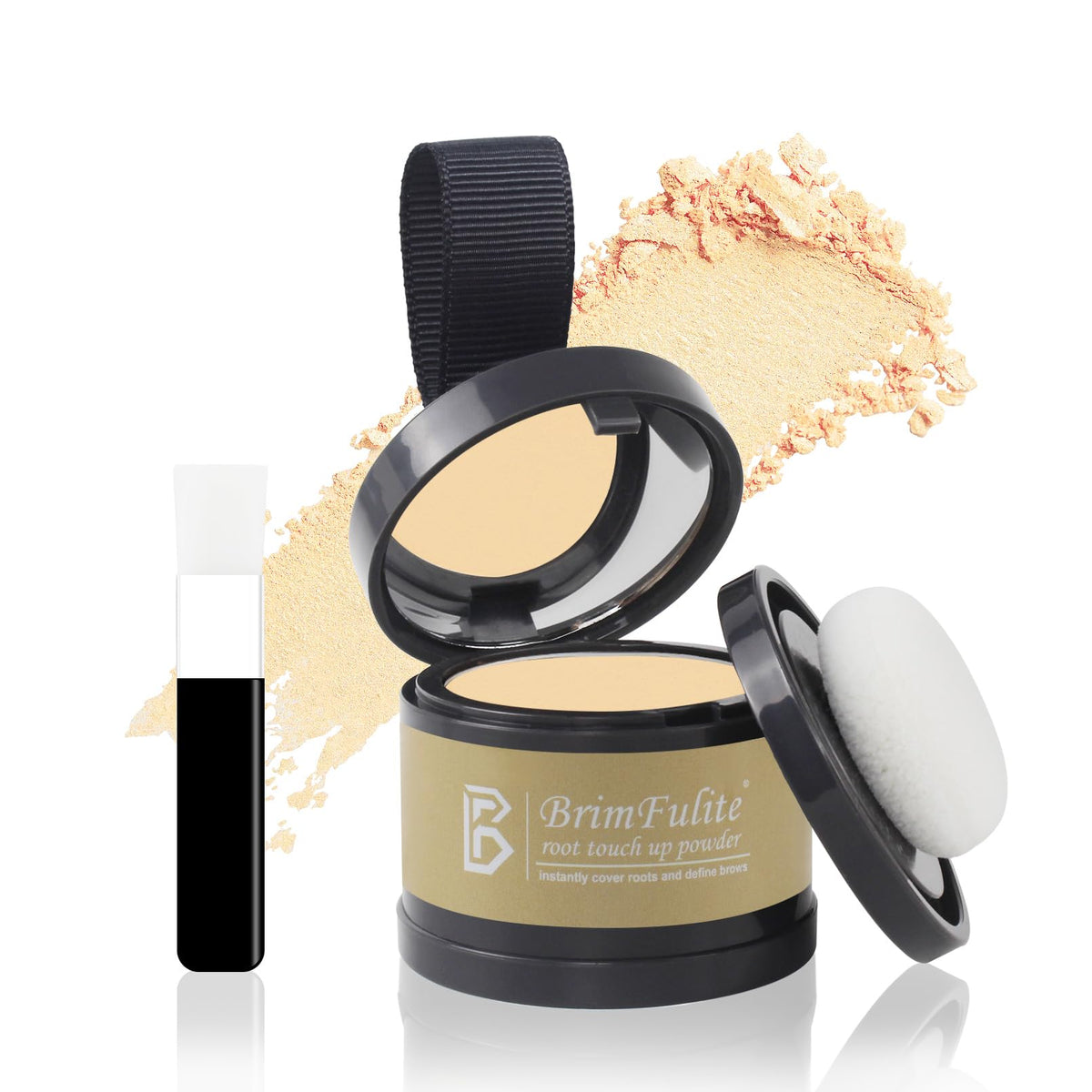 Brimfulite Hair Root Touch Up Powder - Light Blonde, Windproof & Sweatproof, 0.14 Oz.