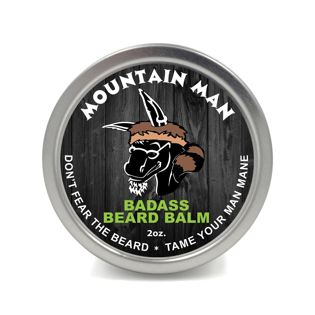 Badass Beard Care Beard Balm, Mountain Man Scent, 2Oz - All Natural, Softens & Promotes Growth