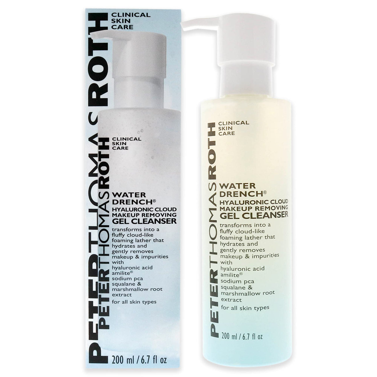 Peter Thomas Roth Hydrating Makeup Removing Gel Cleanser With Hyaluronic Acid, 6.7 Fl Oz