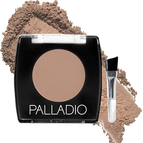 Palladio Brow Powder - Soft Taupe Eyebrow Powder With Jojoba Oil & Shea Butter, Travel Size