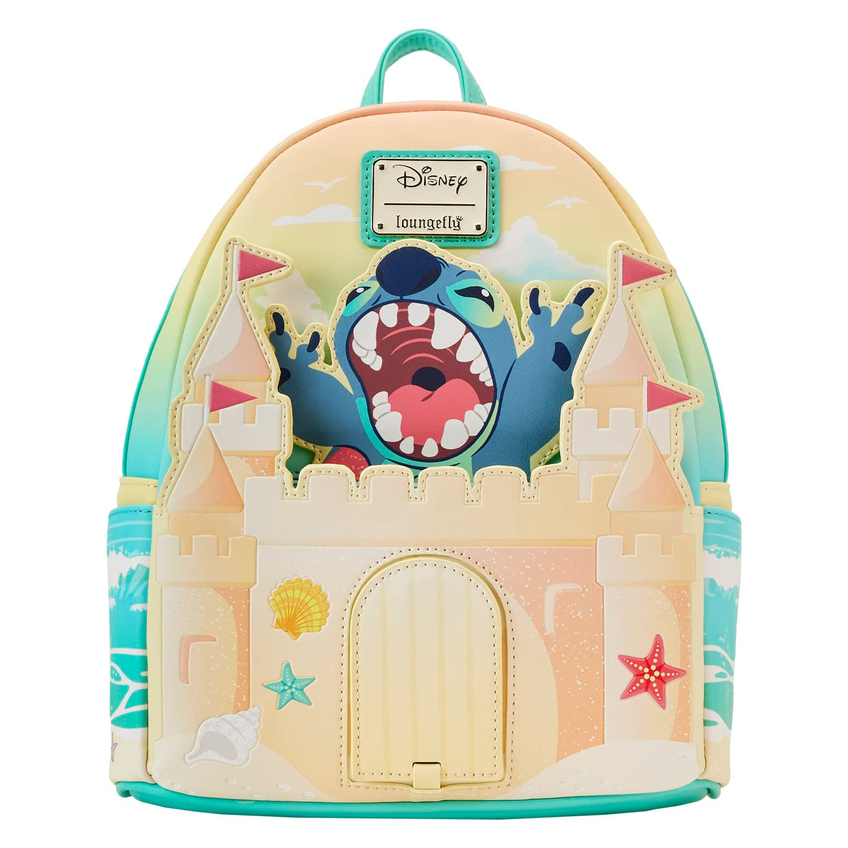 Loungefly Disney Stitch Sandcastle Mini Backpack - Multi Faux Leather, One Size