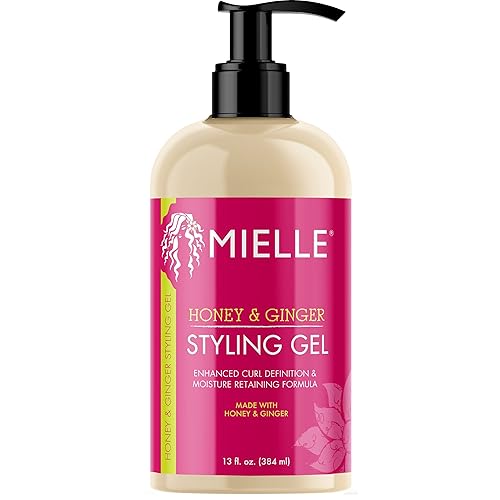 Mielle Organics Honey & Ginger Styling Gel - Curl Definition & Moisture, 13 Fl Oz