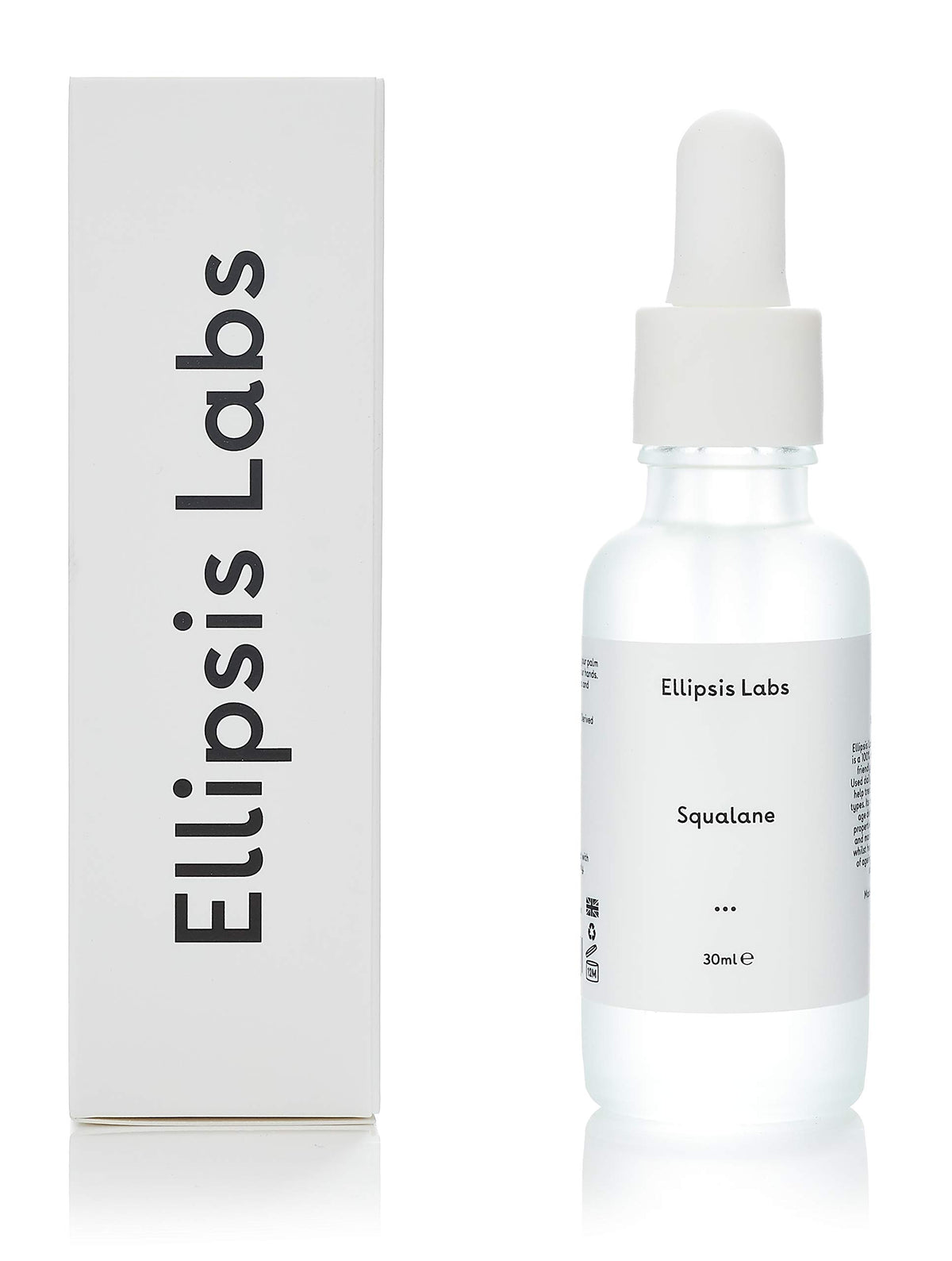 Ellipsis Labs Squalane Oil - 100% Natural Moisturizer for Dry Skin, Anti-Aging, 1oz