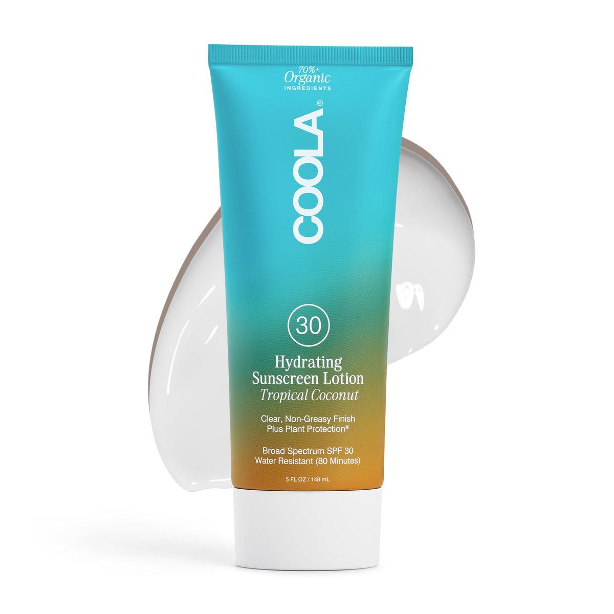 Coola Organic Sunscreen Spf 30, Vegan & Gluten Free, Tropical Coconut, 5 Fl Oz Body Lotion