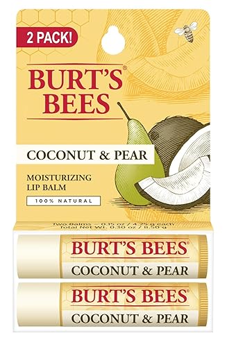 Burt'S Bees Coconut & Pear Lip Balm - 2 Pack, Natural Conditioning Lip Moisturizer, Tint-Free